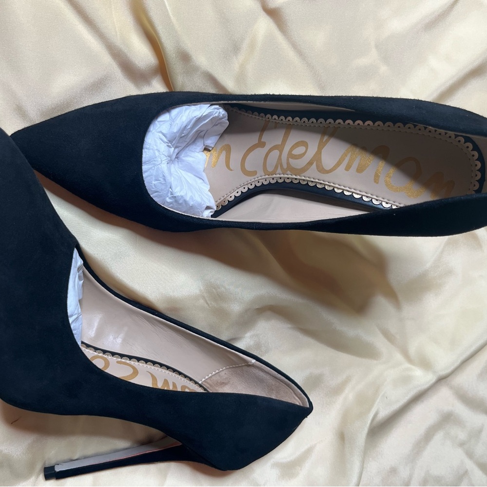 Sam Edelman - DANNA POINTED TOE HEEL in black suede, size 6 M - Picture 3 of 14